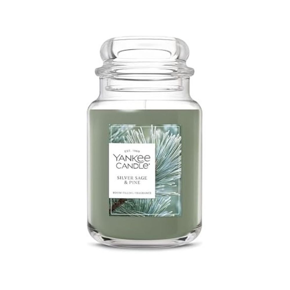 Yankee Candle Silver Sage &‎ Pine~22oz Large Jar~NIB